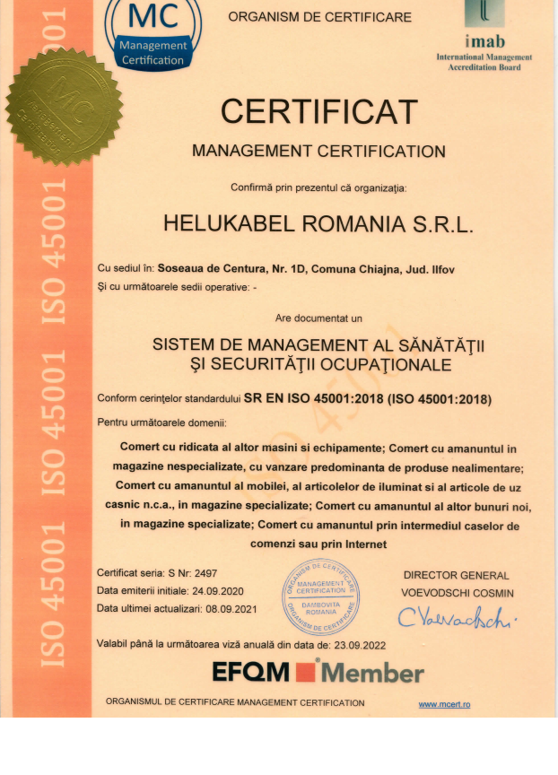 HELUKABEL ROMANIA 45001